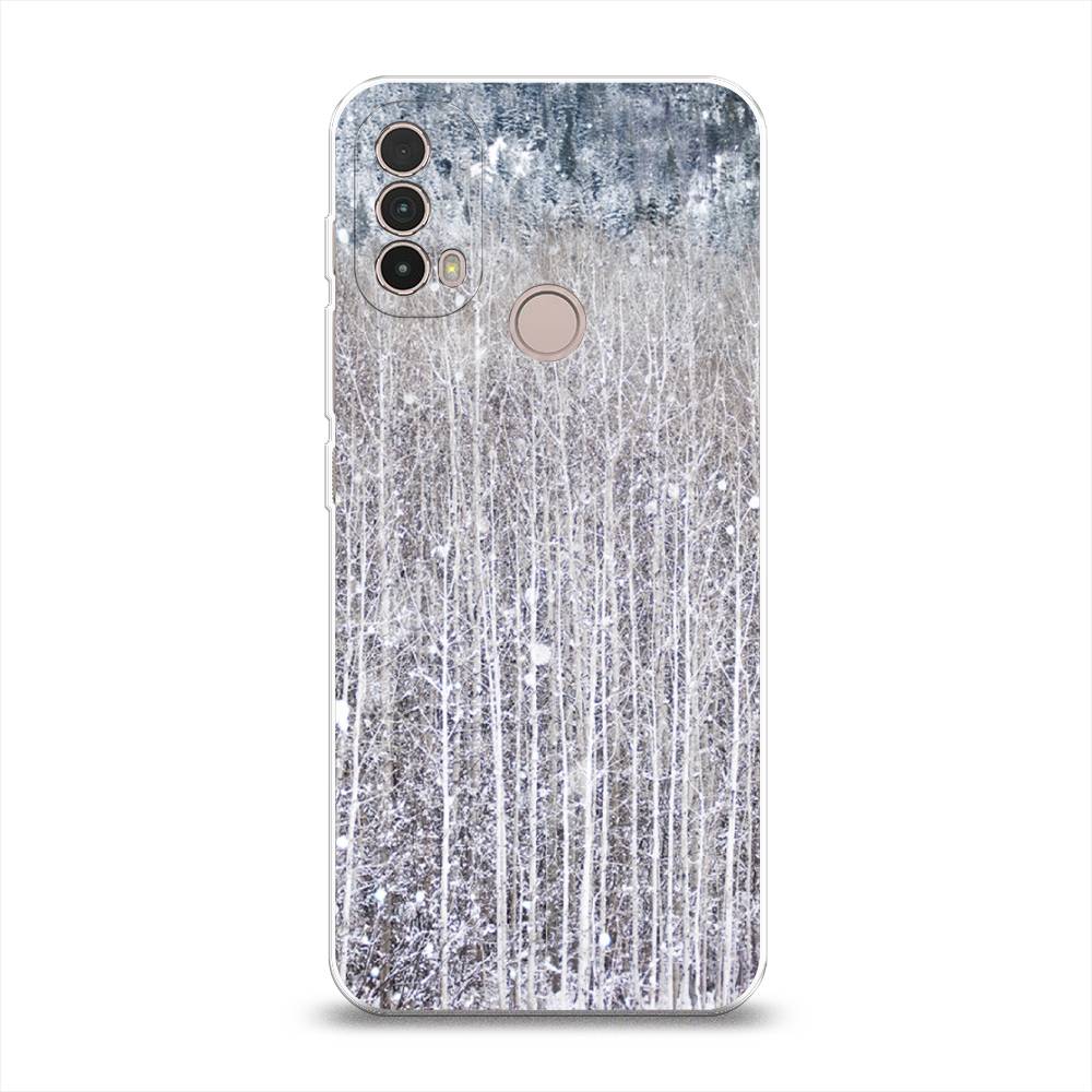 

Чехол на Lenovo K14 Plus "Снежный лес", Бежевый;серый;белый, 243650-5