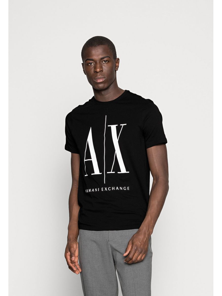 Футболка мужская Armani Exchange ARC22O02J черная XL ARMANI EXCHANGE черный