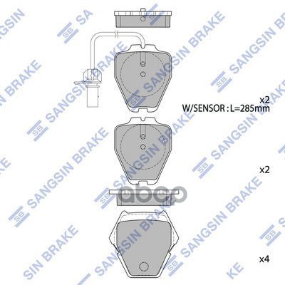 

Колодки Дисковые Передние Audi Allroad 2.7i/2.5tdi 00> Sangsin brake SP1790 Sp1790