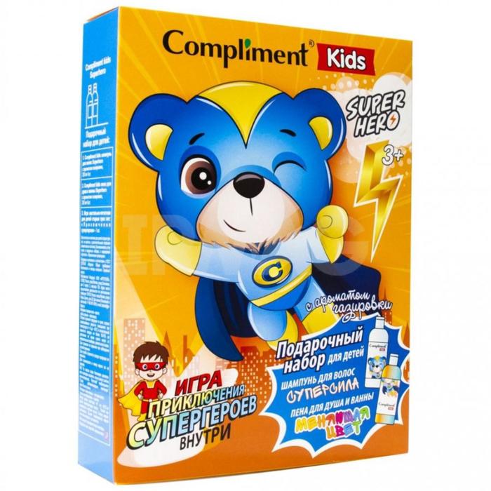 Подарочный набор Compliment Kids Superhero c ароматом газировки: пена для душа, 200 мл + ш