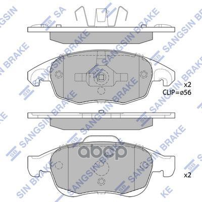 

Колодки Дисковые Передние Citroen C4 Picasso 1.6hdi/1.8i 06> Sangsin brake SP Sp1825