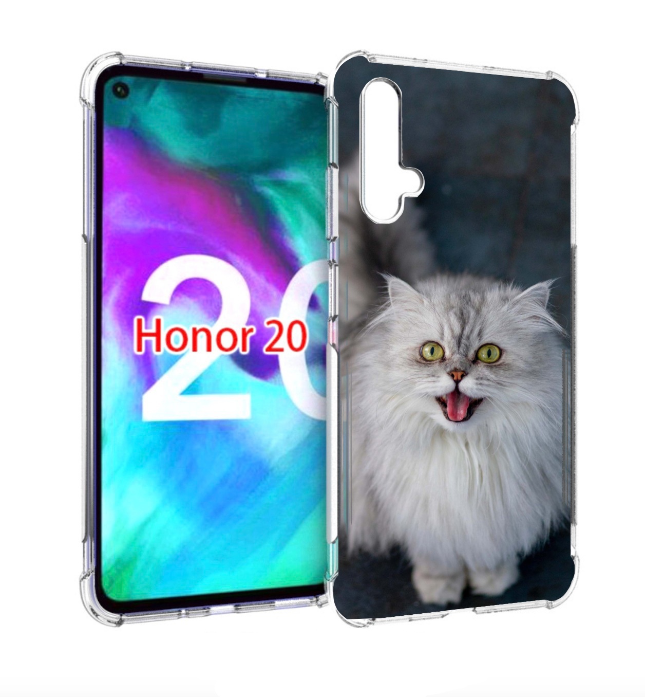 Чехол бампер MyPads порода кошки британская длинная для Huawei H