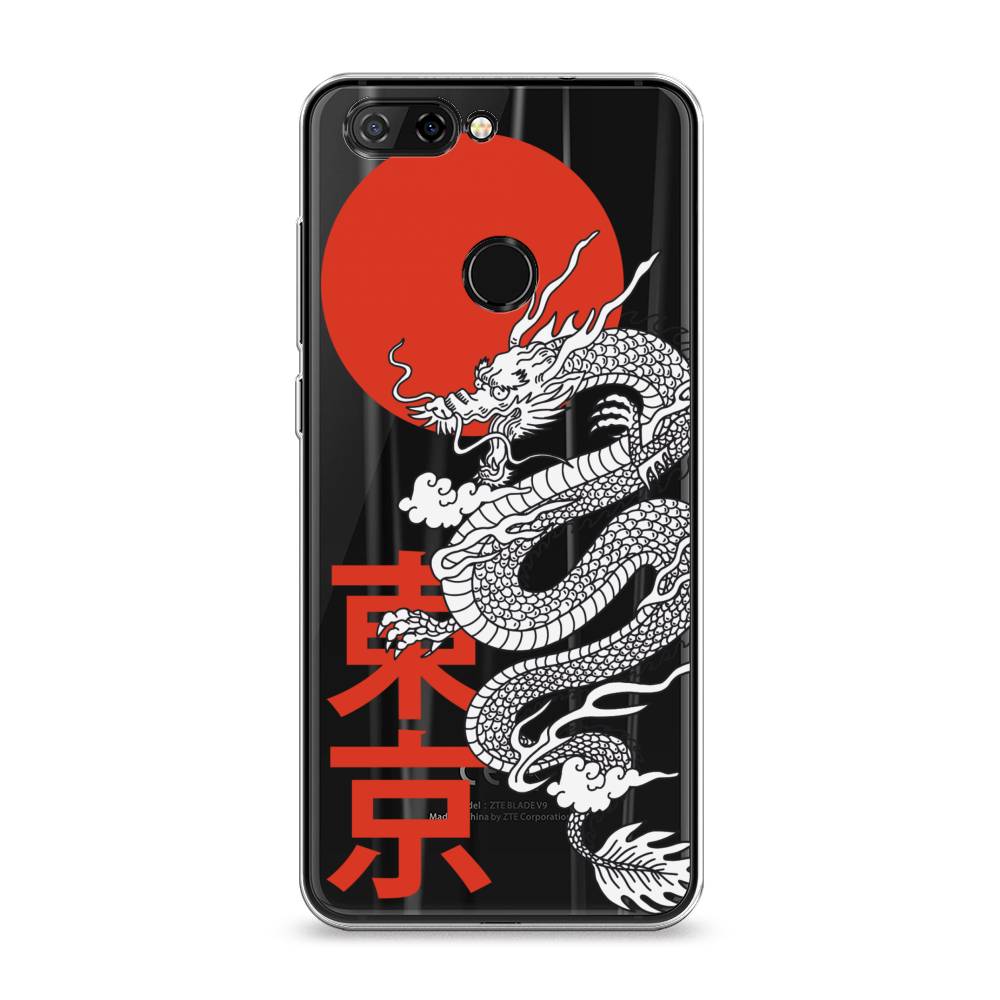 

Чехол на ZTE Blade V9 "Китайский дракон", Черный;красный;белый, 132450-1