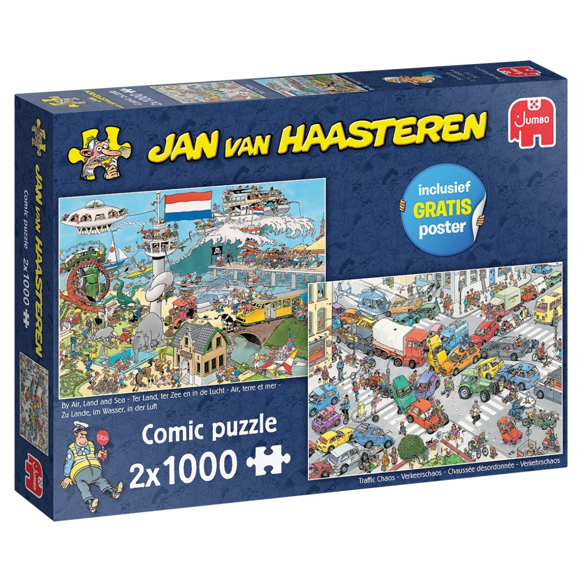 

Пазл Jumbo На море и на земле J20073, 1000 деталей, На море и на земле