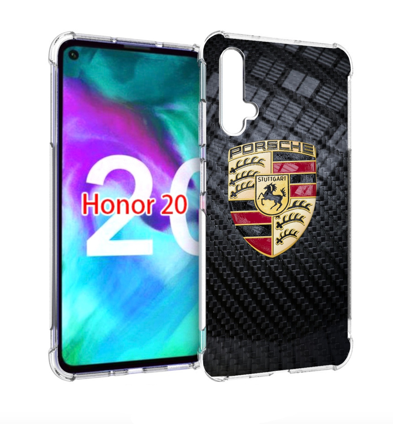 

Чехол бампер MyPads порше porsche 3 мужской для Honor 20, Прозрачный, Tocco