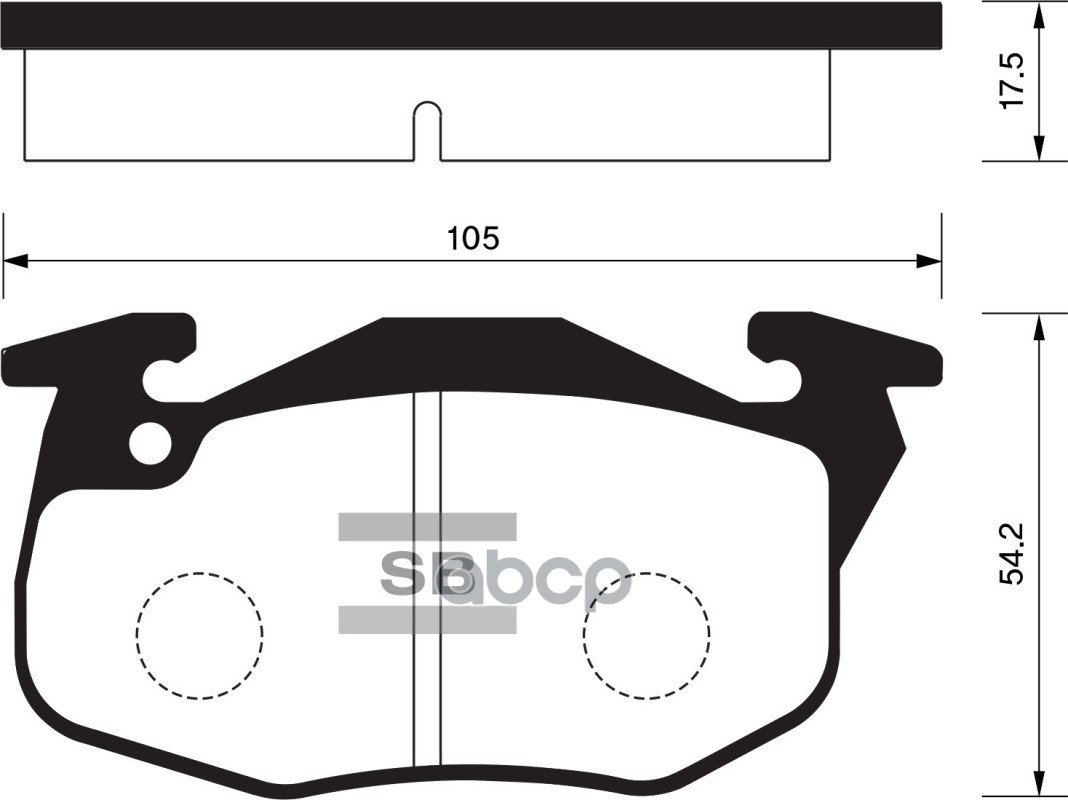 

Колодки Дисковые Передние Peugeot 205 87-98/405 87-96,Renault Clio 91-98 Sangsin br Sp2003