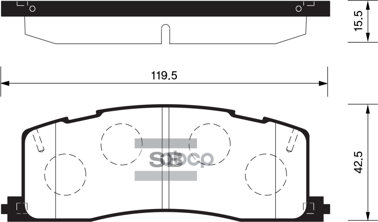 

Колодки Дисковые Задние Toyota Previa 2.4i & 4wd 90-00 Sangsin brake SP2036 Sp2036