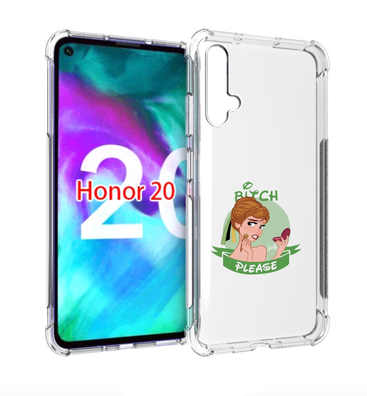 

Чехол бампер MyPads принцесса-Анна женский для Honor 20, Прозрачный, Tocco