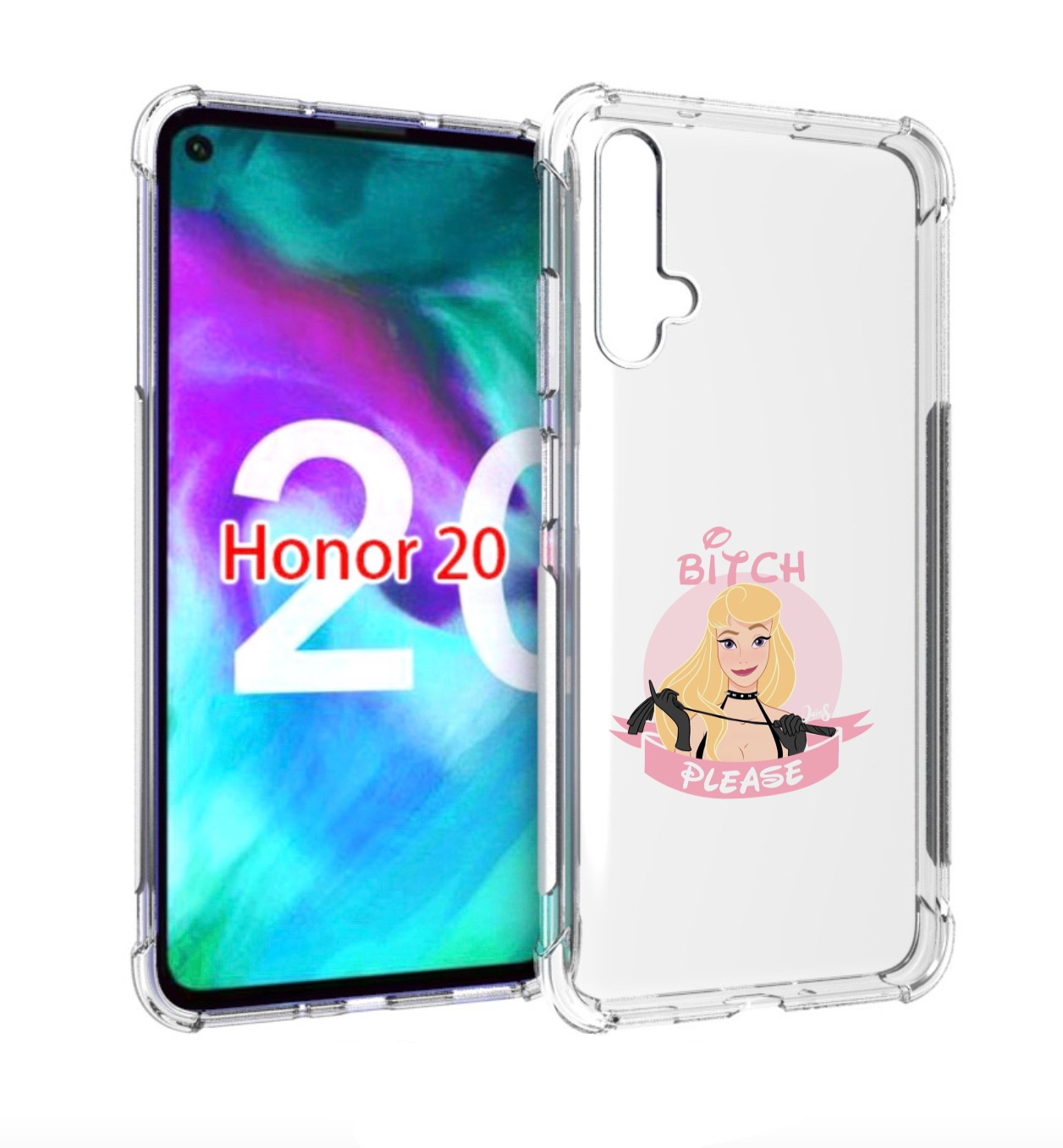 

Чехол бампер MyPads принцесса-аврора женский для Honor 20, Прозрачный, Tocco