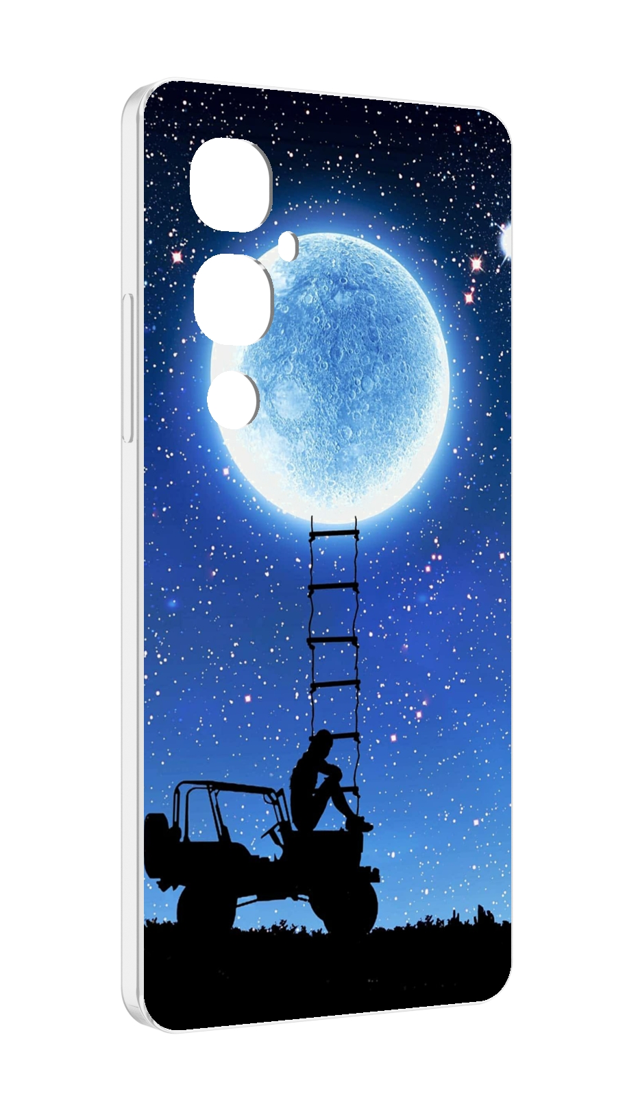 

Чехол MyPads Машина-на-лун для Tecno Pova 4 Pro, Прозрачный, Tocco