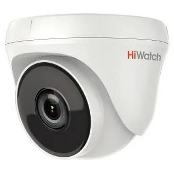 

Видеокамера HD-TVI HiWatch DS-T233 (2.8 mm) 2Мп купольная с EXIR-подсветкой до 40м, Белый
