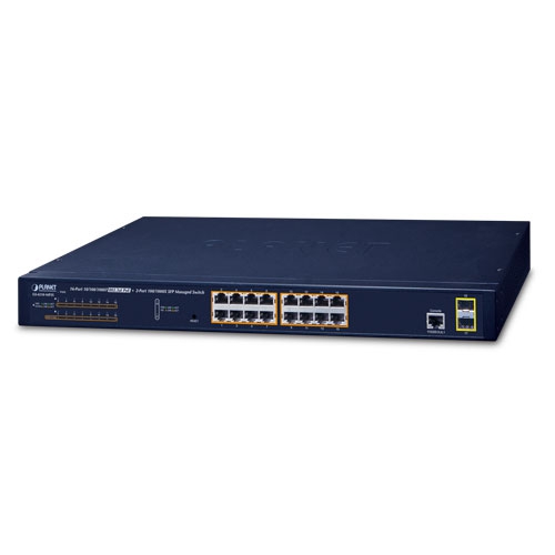 

Коммутатор Planet GS-4210-16P2S синий, GS-4210-16P2S