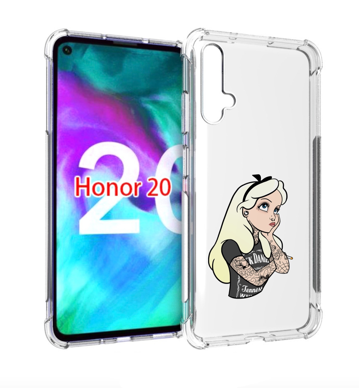 

Чехол бампер MyPads принцесса-в-татуировках женский для Huawei H, Прозрачный, Tocco