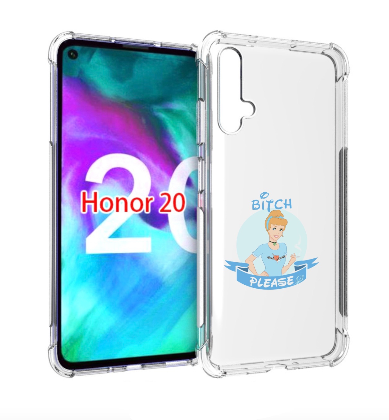 

Чехол бампер MyPads принцесса-эльза женский для Honor 20, Прозрачный, Tocco