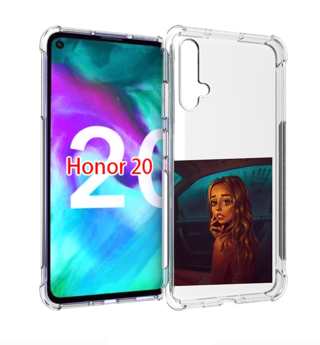 

Чехол бампер MyPads пуп-невесты женский для Honor 20 Honor, Прозрачный, Tocco