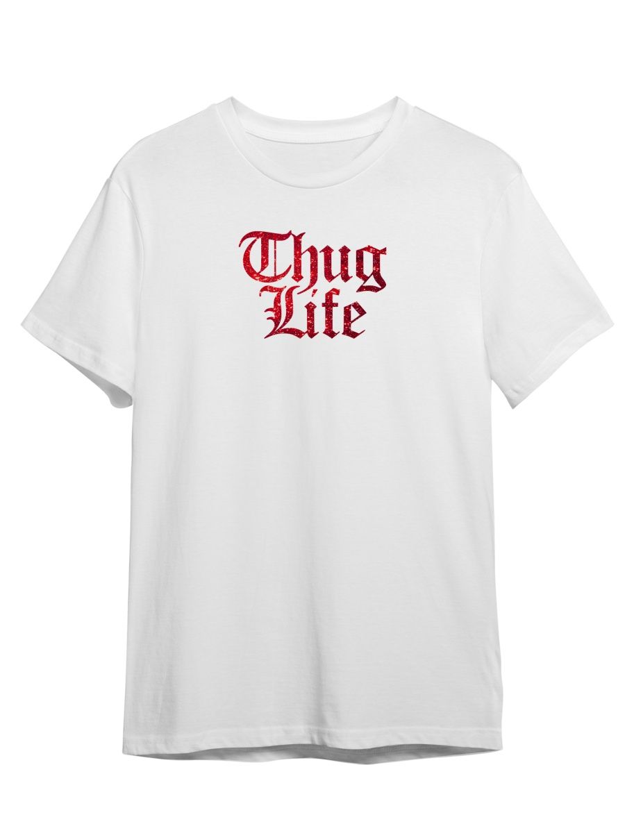 

Футболка унисекс Каждому Своё Thug life/2PAC/Готика STGO13GR белая 5XL, "Thug life/2PAC/Готика" STGO13GR