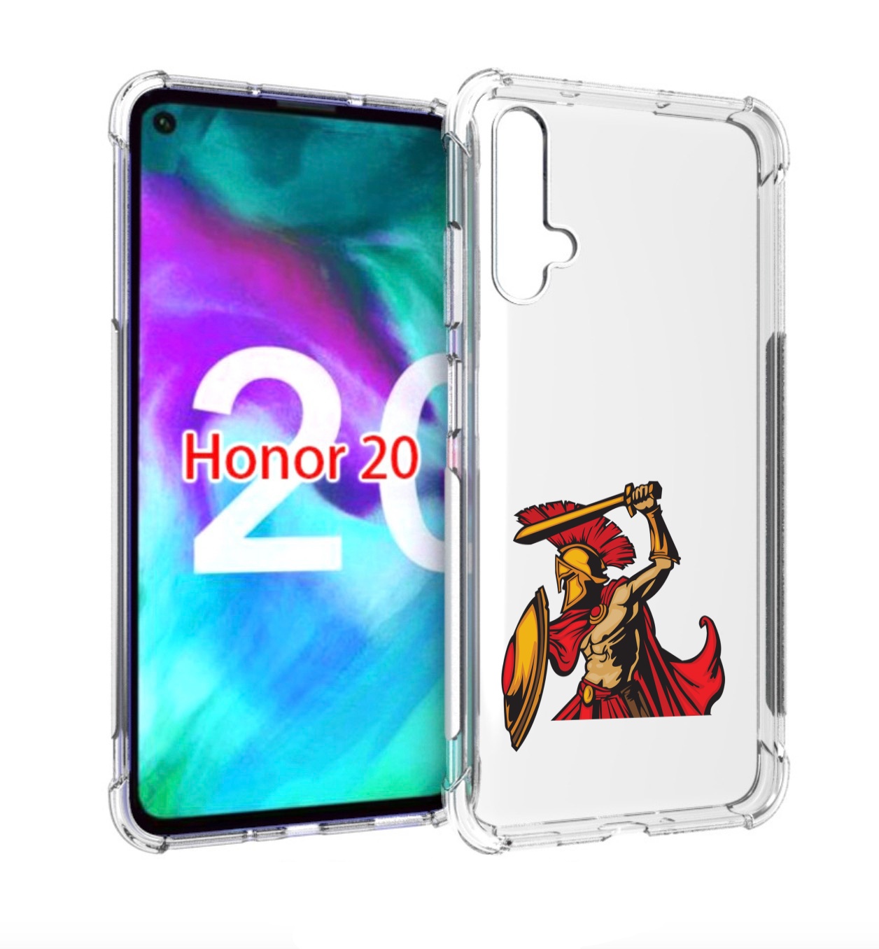 

Чехол бампер MyPads римский-воин для Honor 20, Прозрачный, Tocco