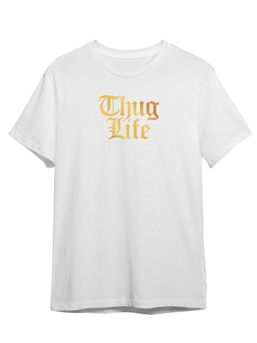 

Футболка унисекс Каждому Своё Thug life/2PAC/Готика STGO13ZG белая 2XL, Белый, "Thug life/2PAC/Готика" STGO13ZG