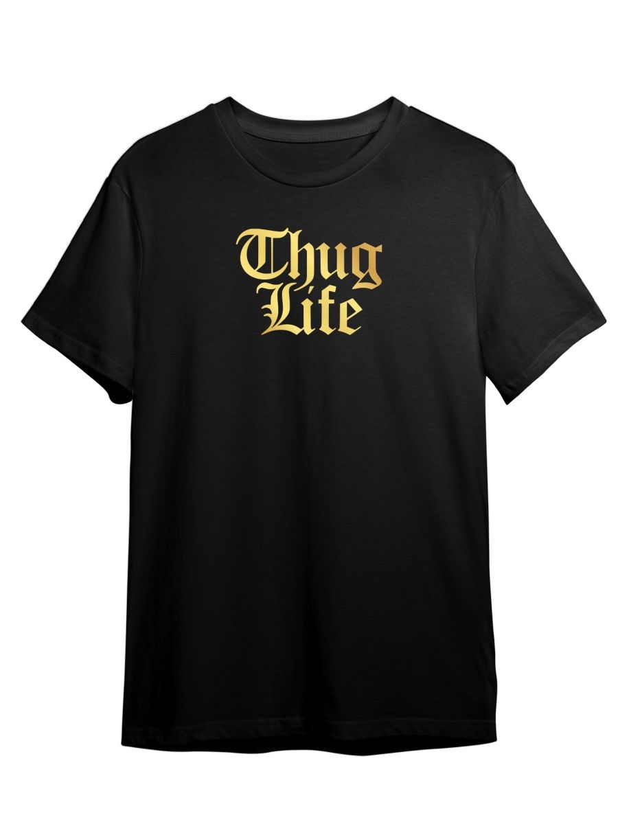 

Футболка унисекс Каждому Своё Thug life/2PAC/Готика STGO13ZG черная 4XL, "Thug life/2PAC/Готика" STGO13ZG