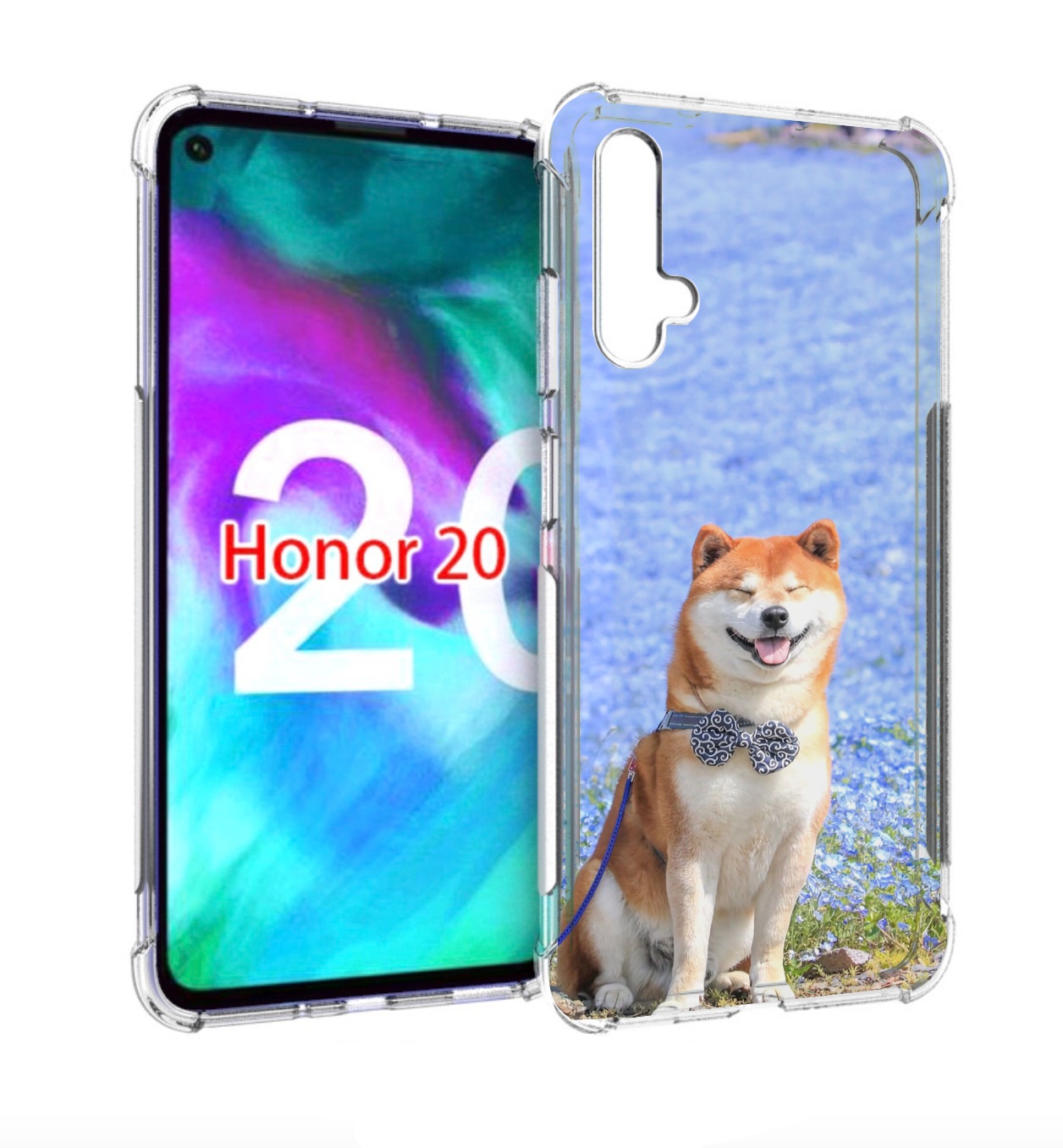 

Чехол бампер MyPads сиба шиба ину 2 для Honor 20, Прозрачный, Tocco