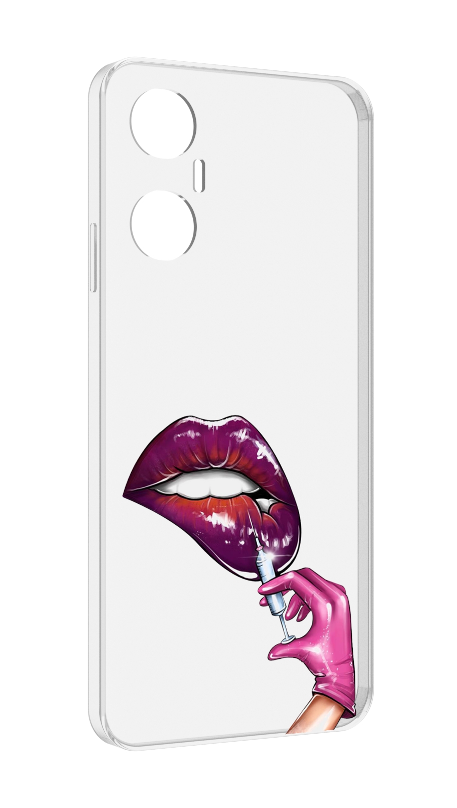 

Чехол MyPads качаем-губы для Infinix Hot 20 5G, Прозрачный, Tocco