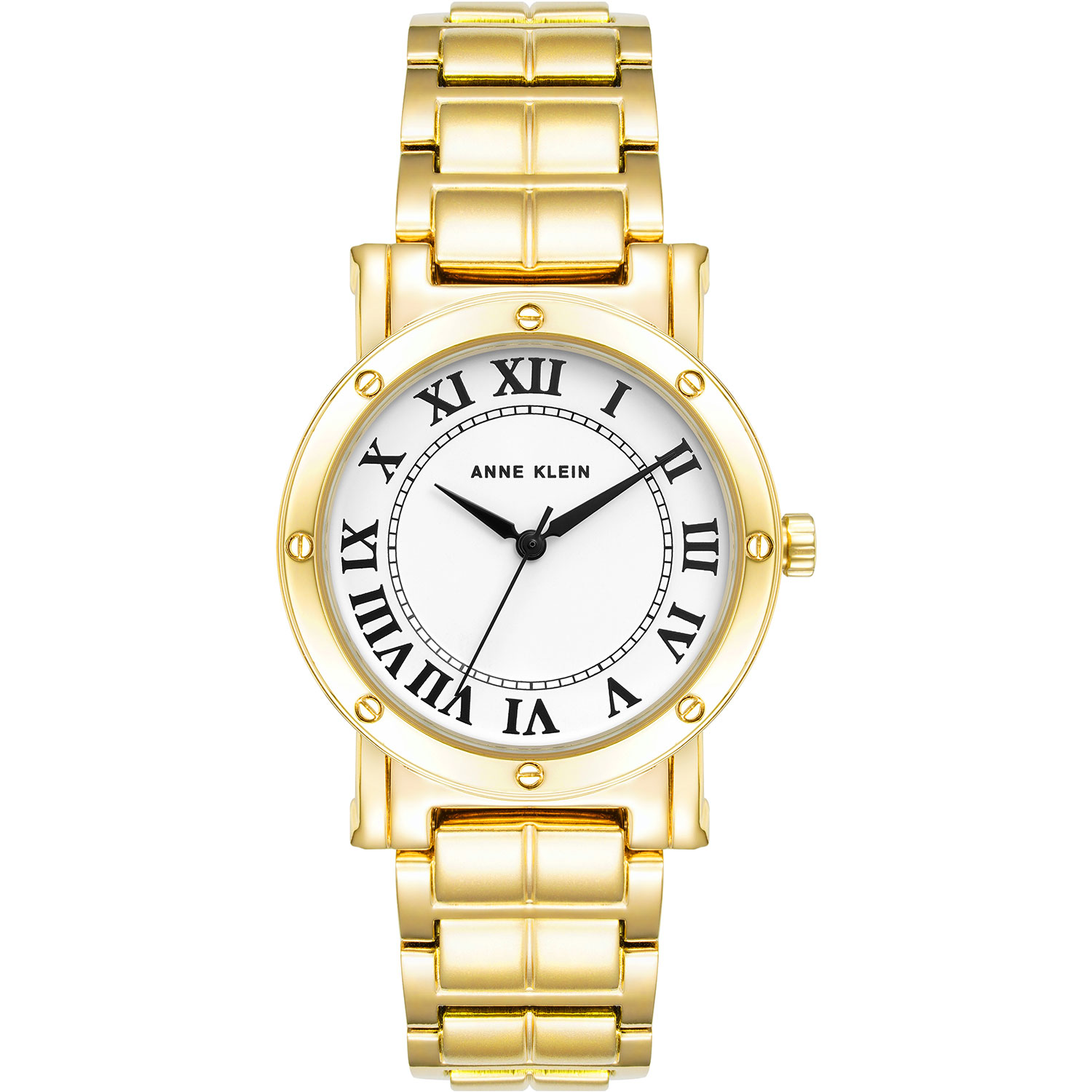 фото Наручные часы женские anne klein 4014wtgb золотистые