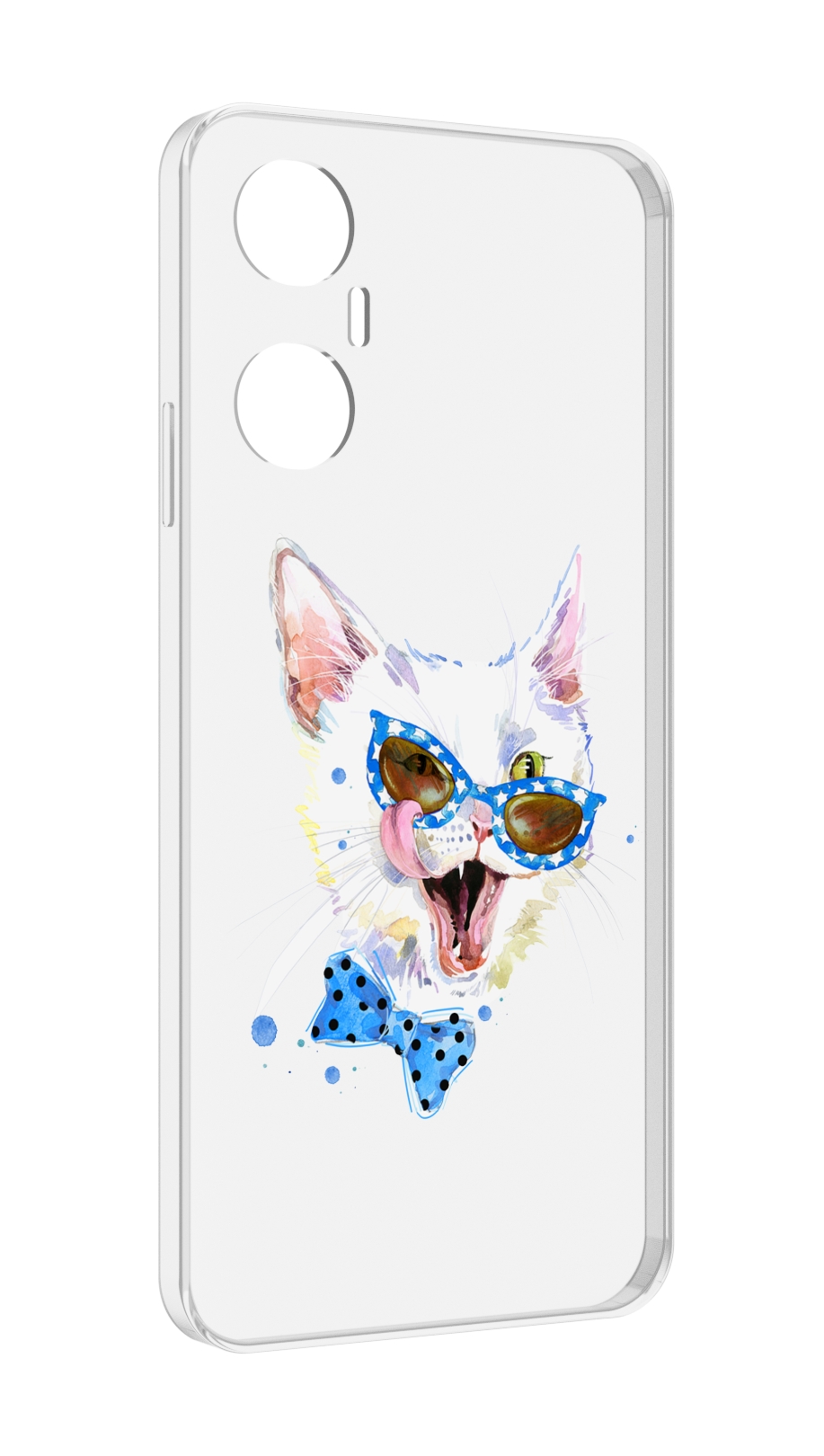 

Чехол MyPads белый кот для Infinix Hot 20 5G, Прозрачный, Tocco