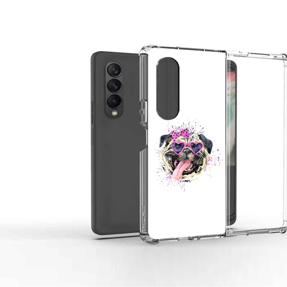 

Чехол MyPads Tocco для Samsung Galaxy Z Fold2 Веселая собака, Прозрачный, Tocco