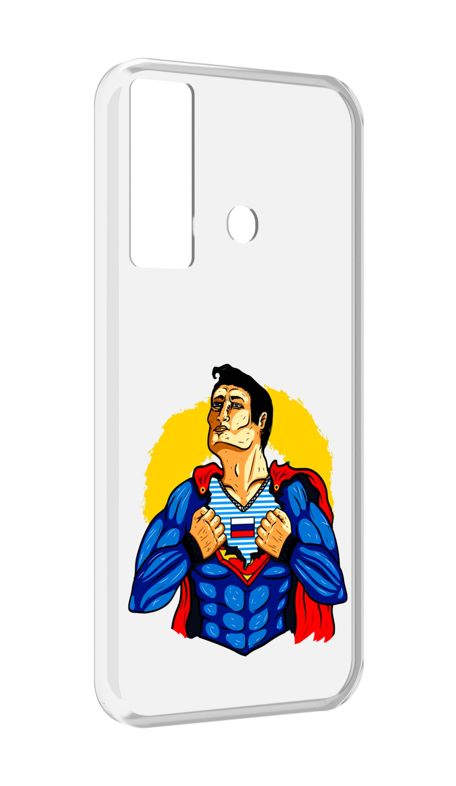 

Чехол MyPads русский супермен для Tecno Camon 17, Прозрачный, Tocco
