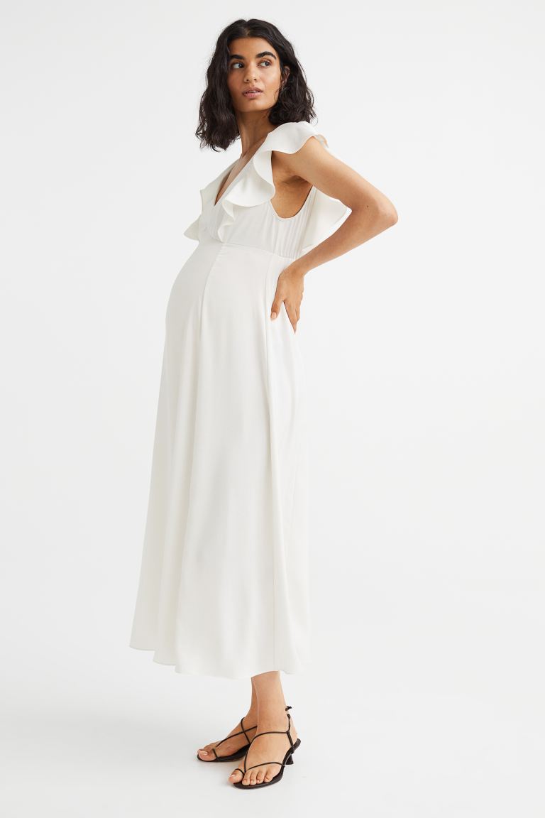 

Платье для беременных женское H&M 1071004003 белое M (доставка из-за рубежа), 1071004003