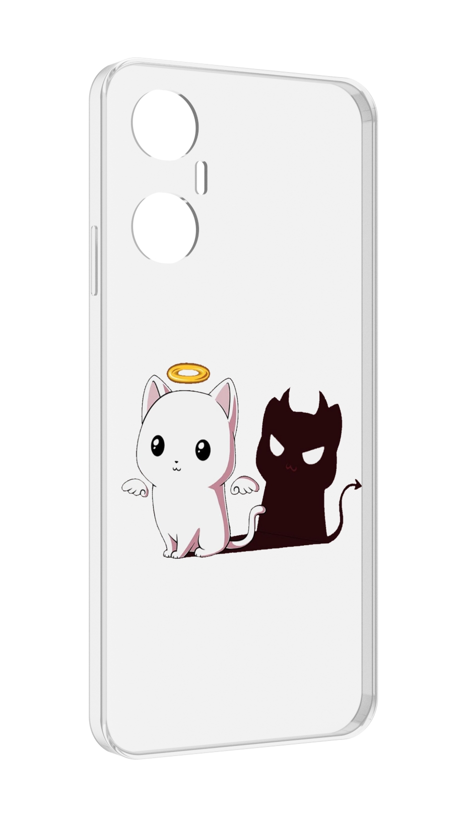 

Чехол MyPads котик-с-злой-тенью для Infinix Hot 20 5G, Прозрачный, Tocco