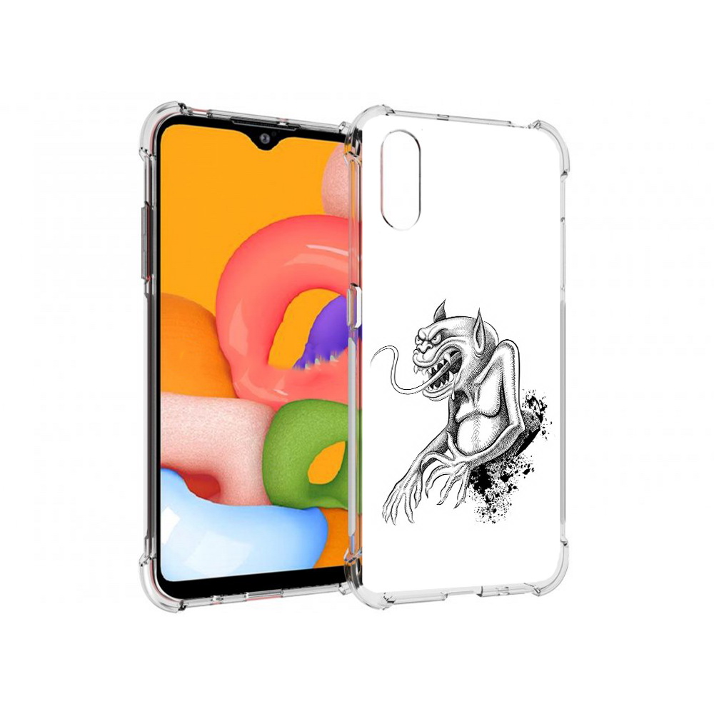 

Чехол MyPads Tocco для Samsung Galaxy A01 чорт (PT144711.509.692), Прозрачный, Tocco