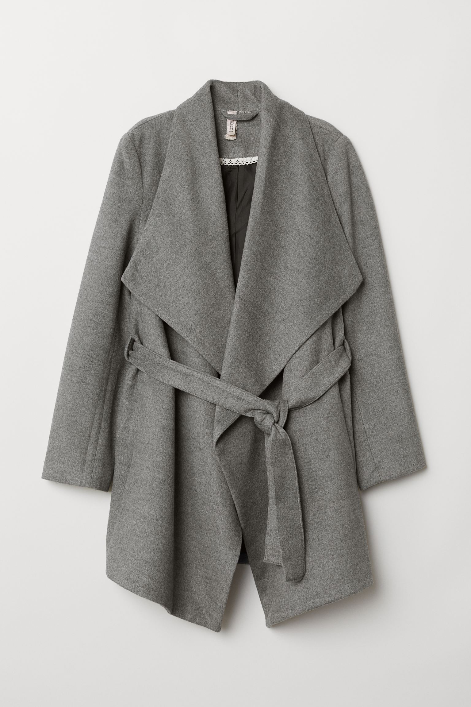 

Пальто H&M для женщин, серое, размер 36P, 437150001, Серый, 437150001