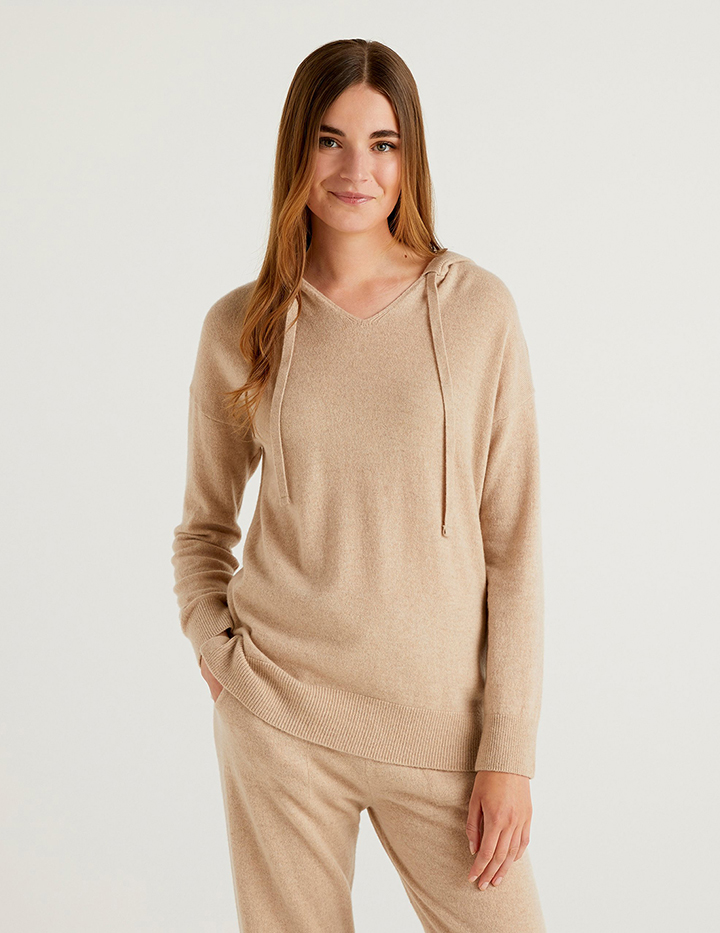 

Джемпер женский United Colors of Benetton 21A_1033D2492 бежевый S, 21A_1033D2492
