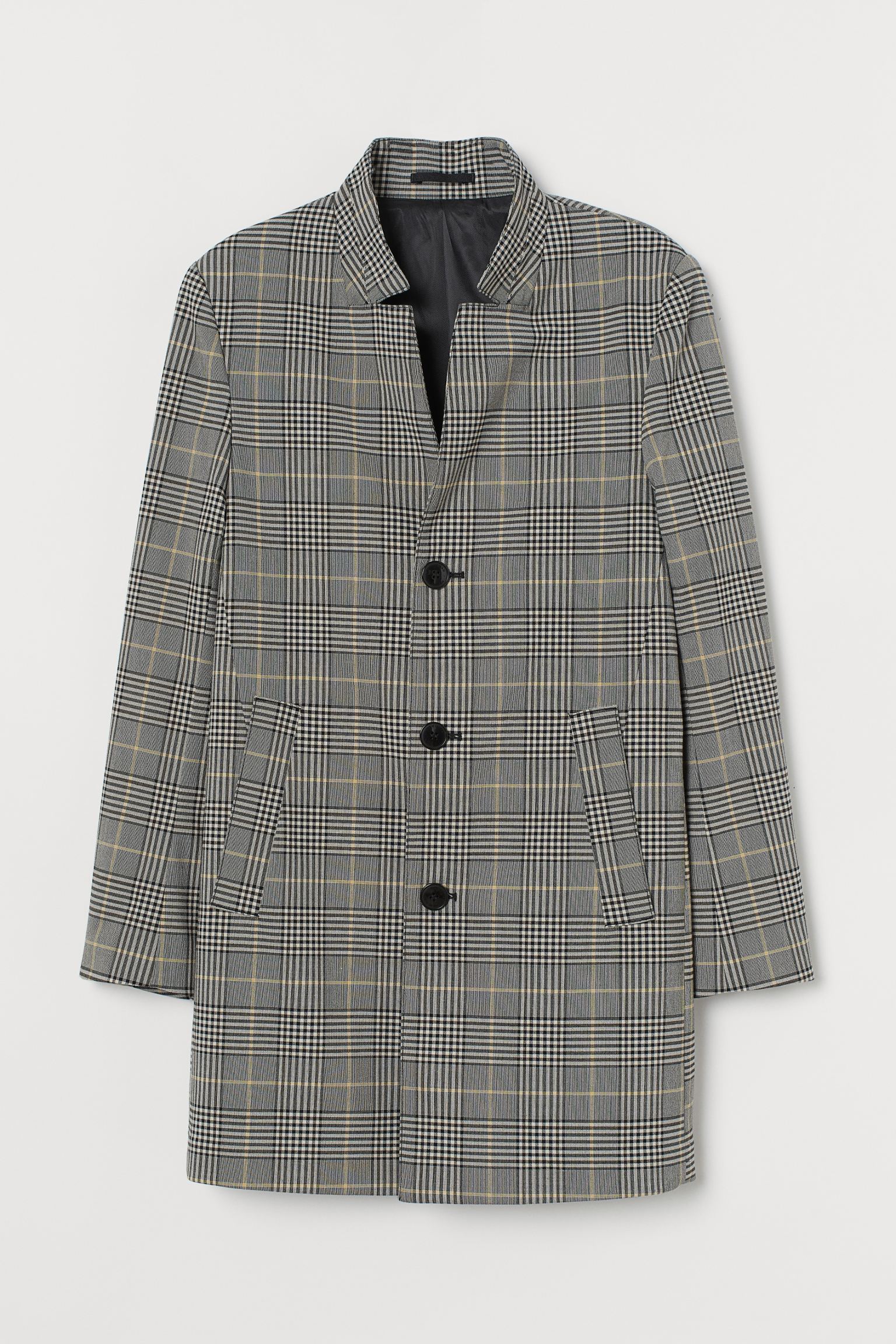 

Пальто мужское H&M 820727005 серое 50 EU, Серый, 8207270