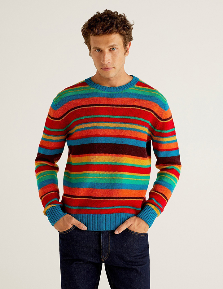 

Джемпер мужской 21A_103MK1N24 United Colors of Benetton разноцветный S, 21A_103MK1N24