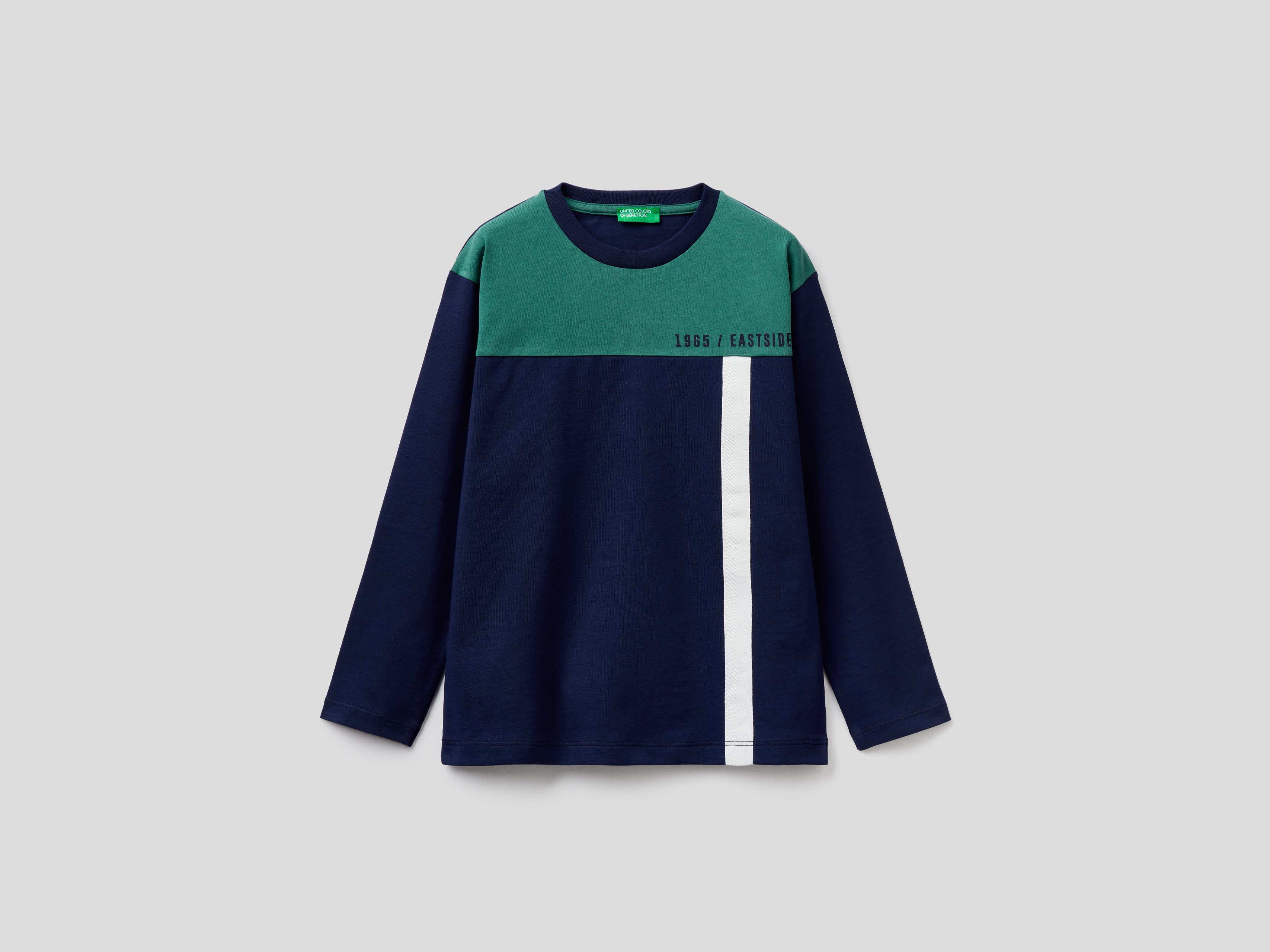 фото Лонгслив для мальчиков benetton цв. синий р.140 united colors of benetton