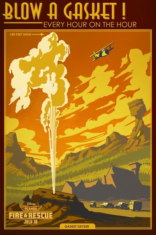 

Постер к мультфильму "Самолеты: Огонь и вода" (Planes Fire and Rescue) Оригинальный 68,6x1