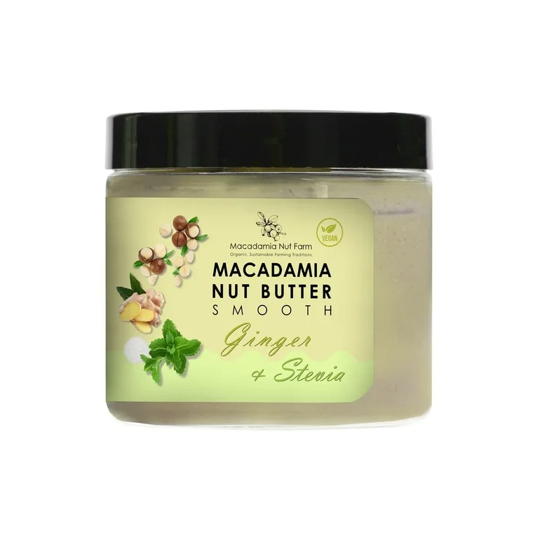 

Паста ореховая Макадамия нежная со стевией и имбирем Macadamia Nut, без сахара 180г