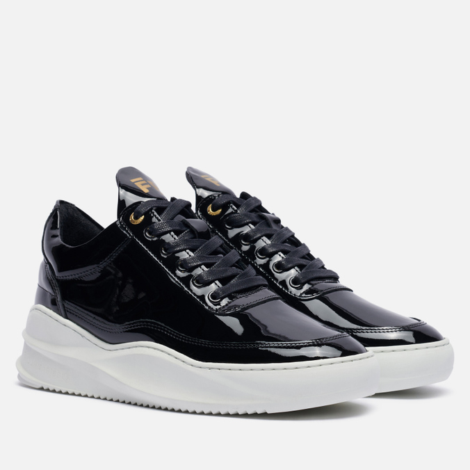 фото Кроссовки женские filling pieces low top sky shine черные 8.5 us