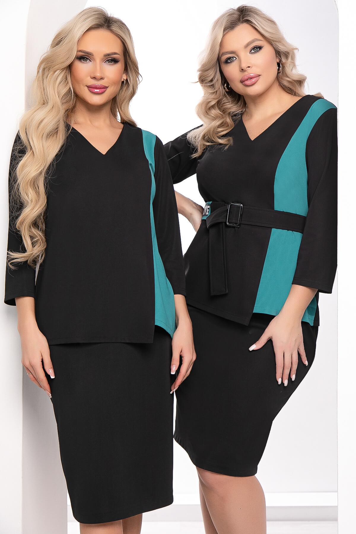 

Костюм женский LT Collection Эффектная штучка бирюзовый 56 RU, Эффектная штучка