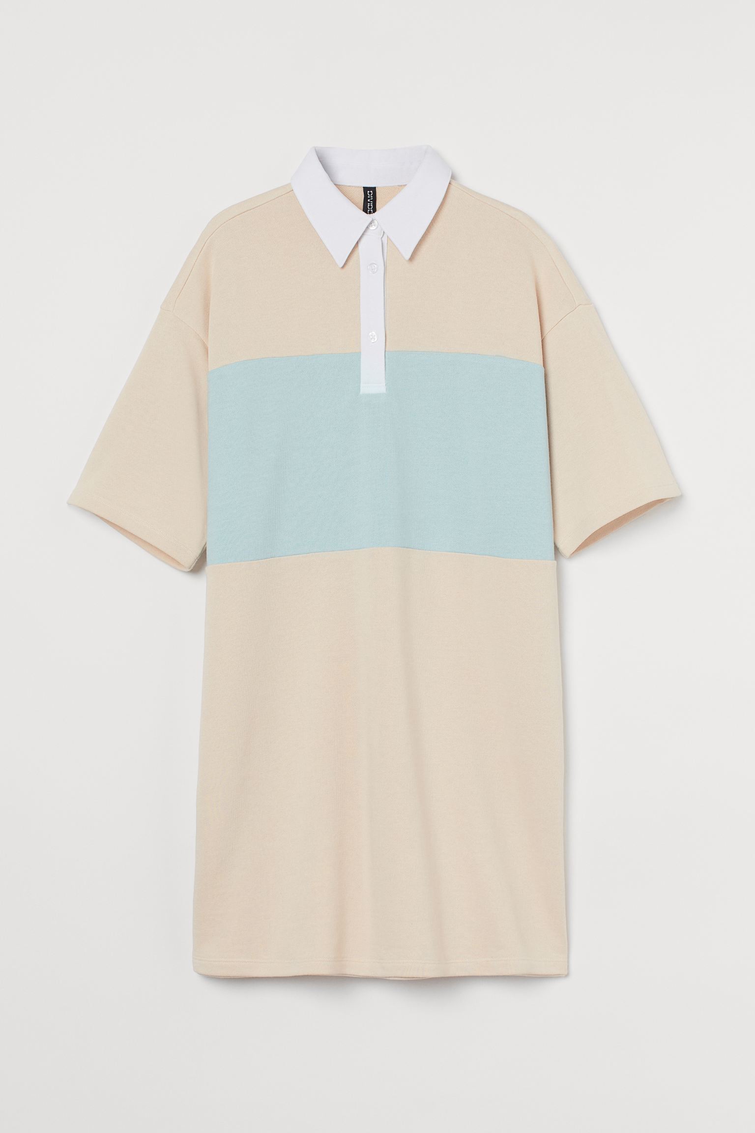 

Платье женское H&M 963240002 бежево-бело-голубое XL, Бежевый, 9632400