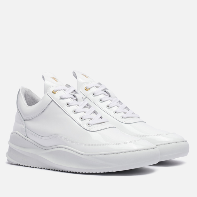 фото Кроссовки женские filling pieces low top sky shine белые 12.5 us