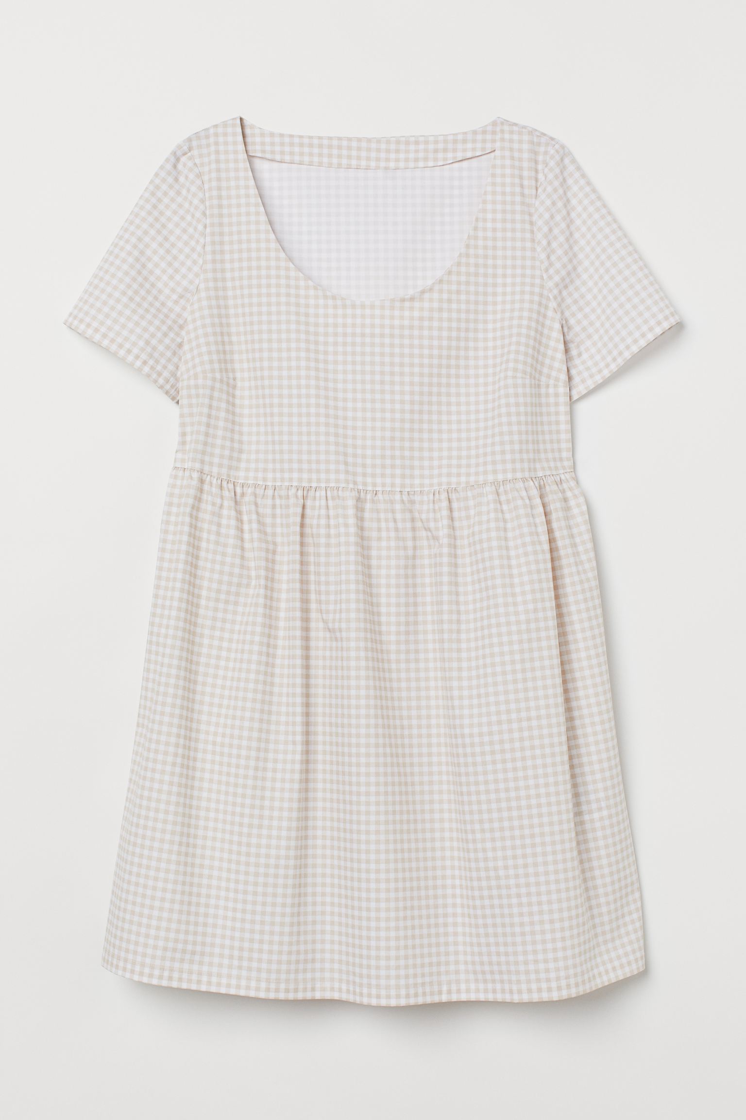 

Платье женское H&M 973558002, бежево-белое, L, Бежевый, 973558002