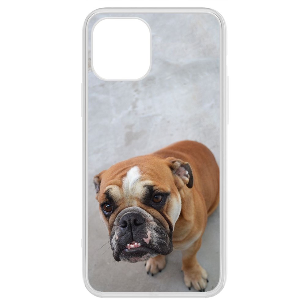 

Чехол-накладка Krutoff Clear Case Английский бульдог для iPhone 12 Pro Max, Прозрачный