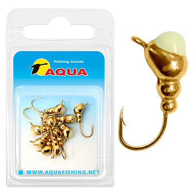 

Мормышка вольфр. AQUA "Муравей с уш. и фосф. каплей", 10шт, 3мм, 0,2g, Gamakatsu №16, зол., Золотистый, Муравей с уш. и фосф. каплей