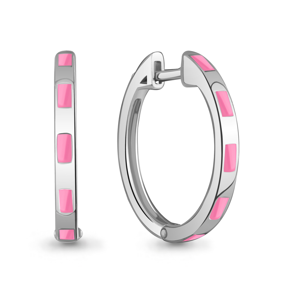 

Серьги конго из серебра с эмалью Aquamarine 34519, 34519_925_р