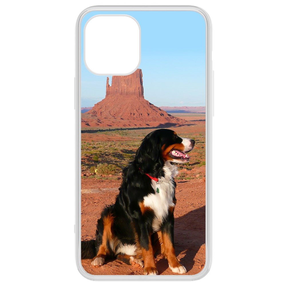 

Чехол-накладка Krutoff Clear Case Бернская овчарка для iPhone 12/12 Pro, Прозрачный