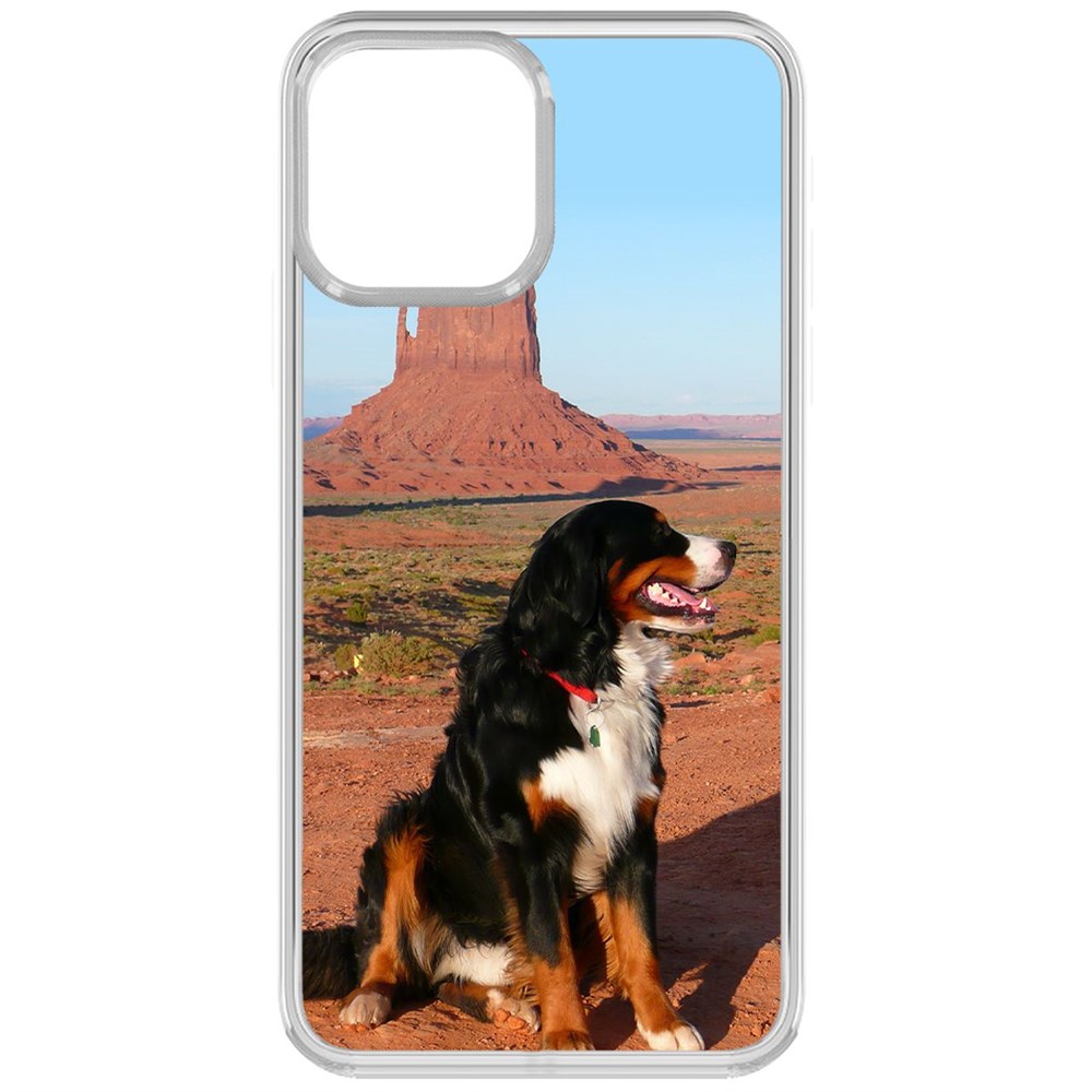 

Чехол-накладка Krutoff Clear Case Бернская овчарка для iPhone 13, Прозрачный