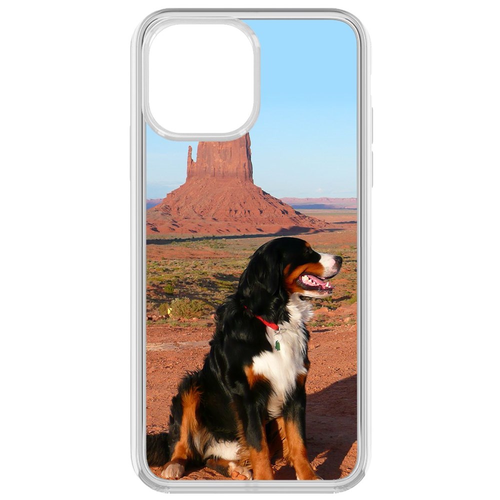 

Чехол-накладка Krutoff Clear Case Бернская овчарка для iPhone 13 Pro Max, Прозрачный